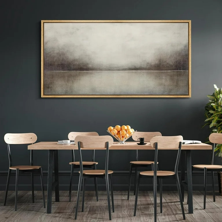 IDEA4WALL Extra Large Framed Canvas Print Wall Art Soft Neutral Tones Lake Landscape Artwork Natu... | Walmart (US)