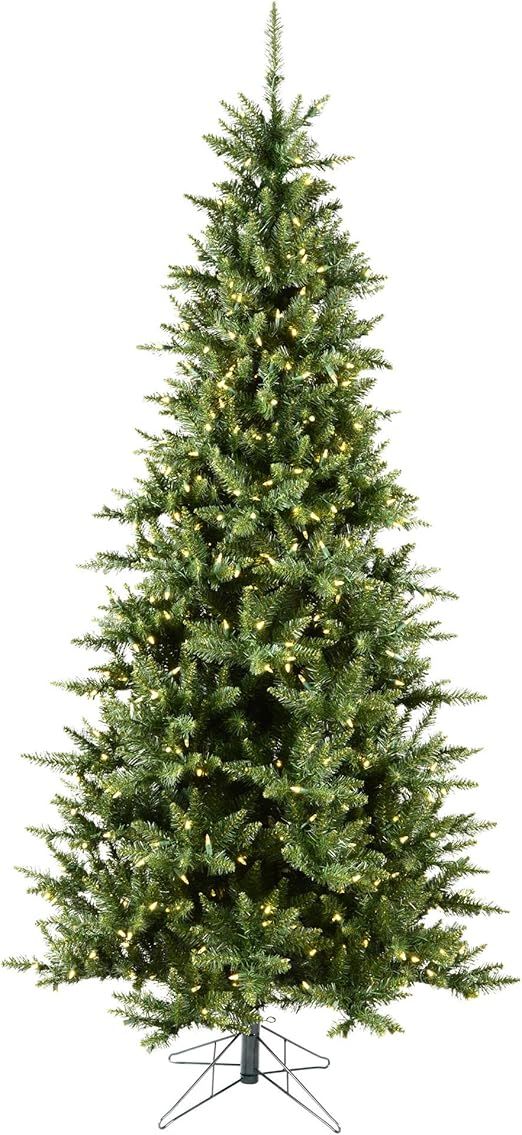 Vickerman 8.5' Camdon Fir Slim Artificial Christmas Tree with 800 Warm White Dura-lit LED Lights ... | Amazon (US)