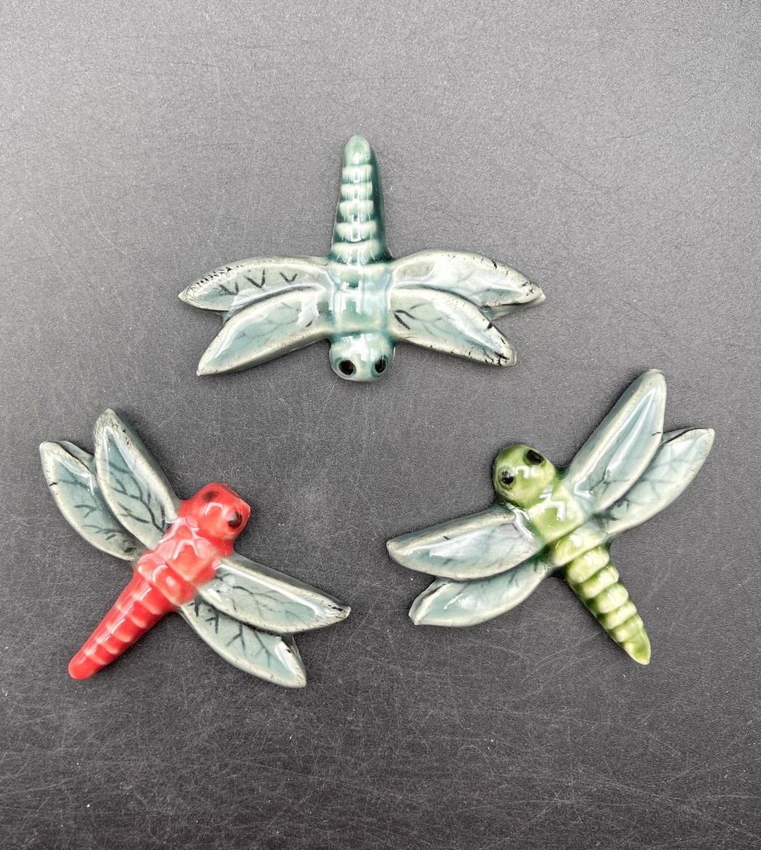 Ceramic mosaic dragonflies. Porcelain dragonfly tile. Mosaic dragon fly tile by Fabulousfungi. DF... | Etsy (US)