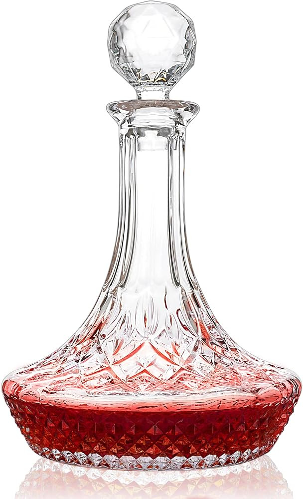 KANARS Wine Decanter Carafe, Hand-Blown Red Wine Decanter Aerator 1250ml/42oz, Lead-free Crystal ... | Amazon (US)