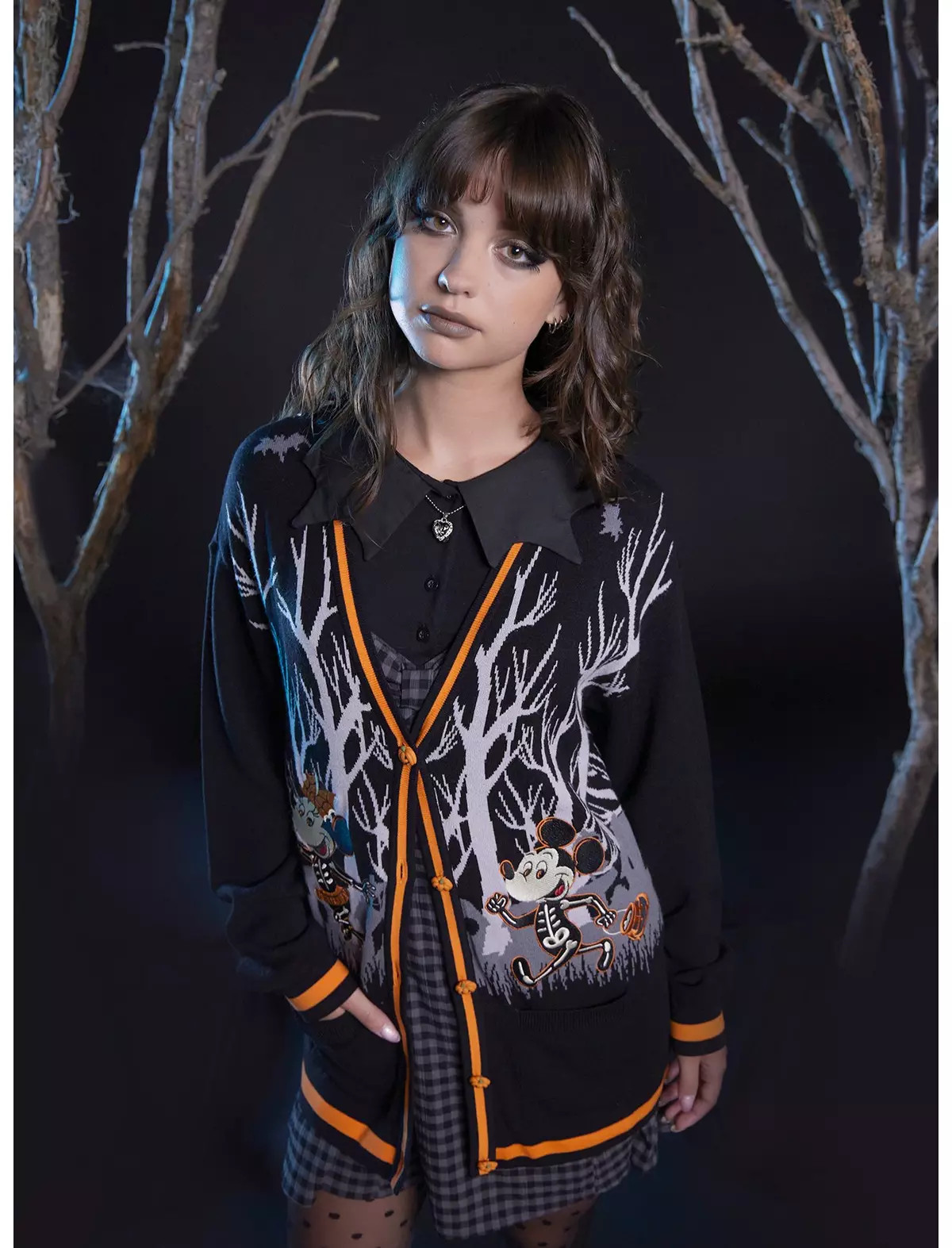 Her Universe Disney Halloween Trick-Or-Treat Girls Cardigan | Hot Topic