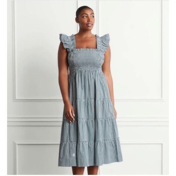 HILL HOUSE HOME Ellie Nap Dress Emerald Gingham S Midi | Poshmark