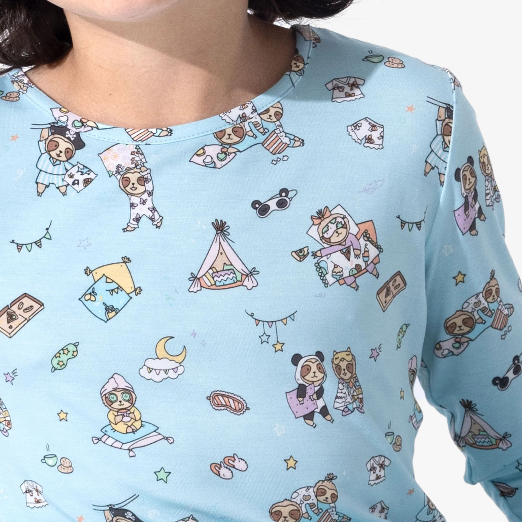 Sloth Pajama Party Bamboo Kids Pajamas | Bellabu Bear