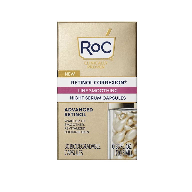 RoC Retinol Correxion Capsules, Anti-Aging Night Serum, Anti-Wrinkle Treatment, 30 Ct - Walmart.c... | Walmart (US)