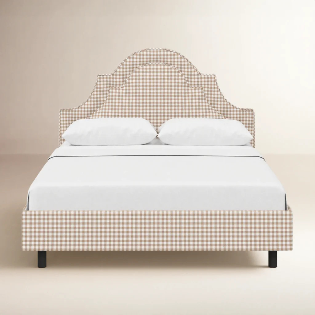 Knipe Upholstered Scalloped Bed | Birch Lane