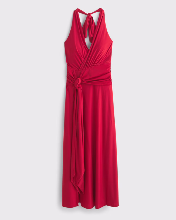 Knot-Front Maxi Dress | Abercrombie & Fitch (US)