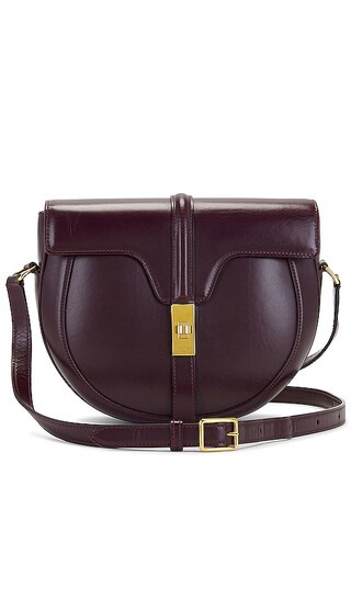Celine Besace Leather Crossbody Bag in Burgundy | Revolve Clothing (Global)
