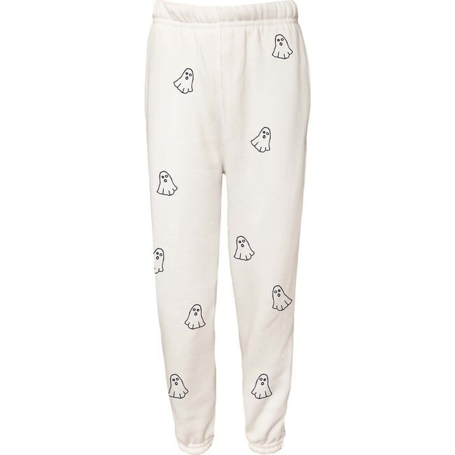 Boo Halloween Ghost Sweatpants, Cream | Maisonette