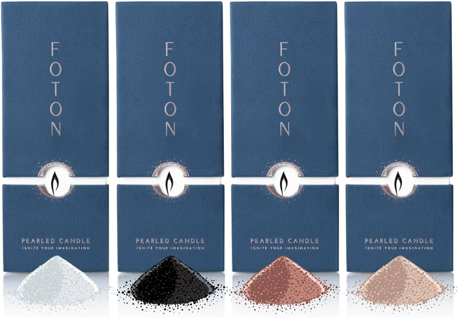 Foton Pearled Candle Unscented Colored Bestsellers Gift Bundle 18oz 4-Pack – Non Toxic Luxury L... | Amazon (US)