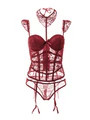 Ashley Lined Lace Corset with Suspender Belt (2 colors) | Kyria Lingerie