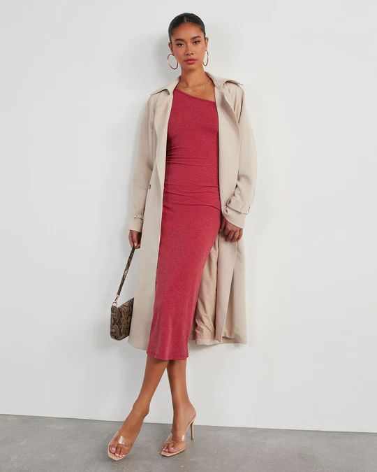 Regina Cutout One Shoulder Knit Midi Dress | VICI Collection