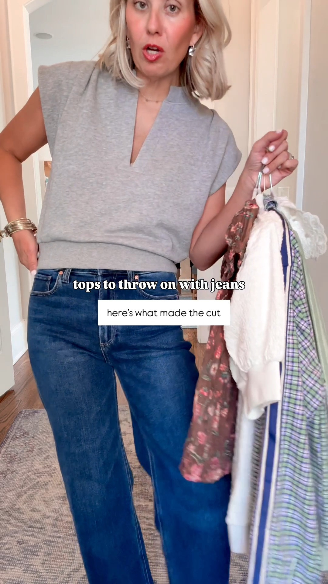 Oh Anthro I love you! I’m loving my new order!!

Sizing:
Gray & Blue (Nation) top - xs
Jeans - 26P
Brown floral top - small
Goldie sweater - xs 
Green Check top - xs
White & Blue Cropped Blouse - small (size up) 
White puff sleeve - small
Plaid Cropped - (small - need xs)
Green babydoll top - small

#LTKdayinmylife #LTKootd #LTKmomlife