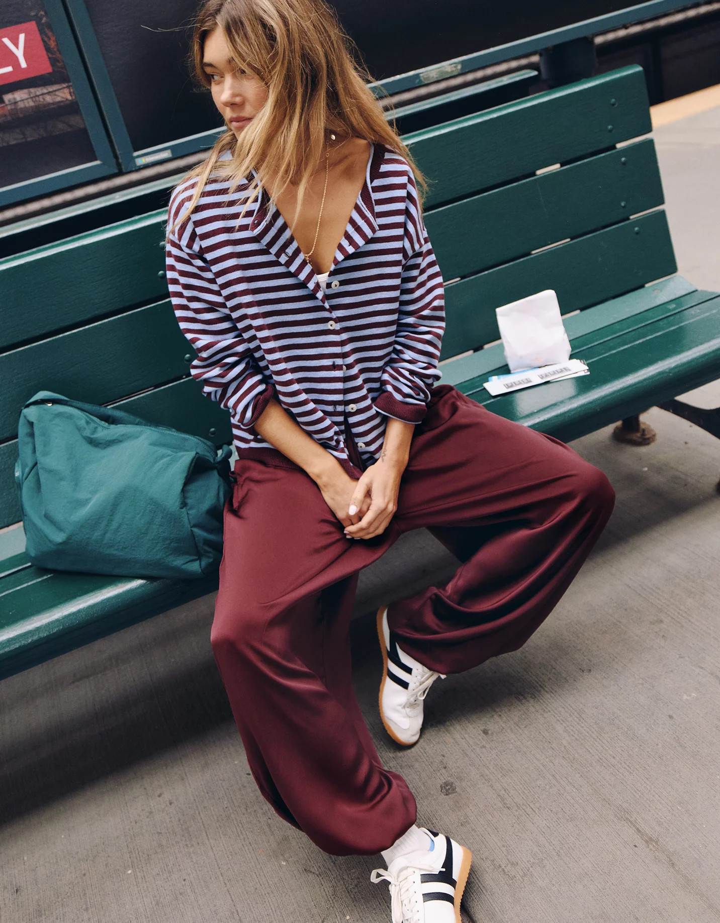 New OVERSLEPT by Aerie Liquid Satin Balloon Pant | American Eagle Outfitters (US & CA)