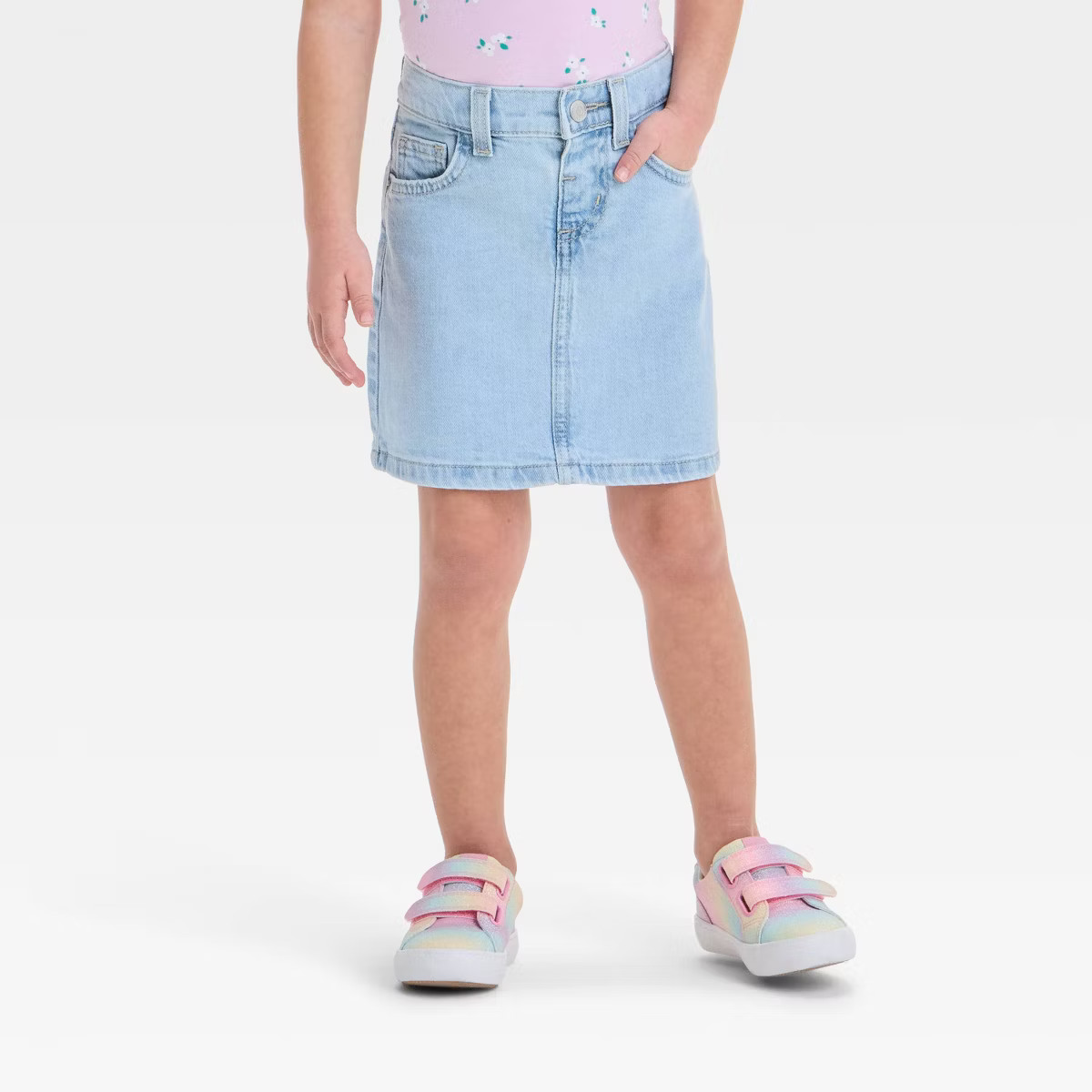 Toddler Girls' Classic Skirt - Cat & Jack™ Light Wash | Target