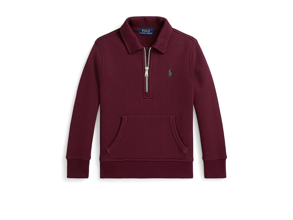 Polo Ralph Lauren Kids Fleece Quarter-Zip Pullover (Toddler/Little Kid) Boy's Sweater Classic Wine : 3T Toddler, Cotton/Fleece/Polyester | Zappos
