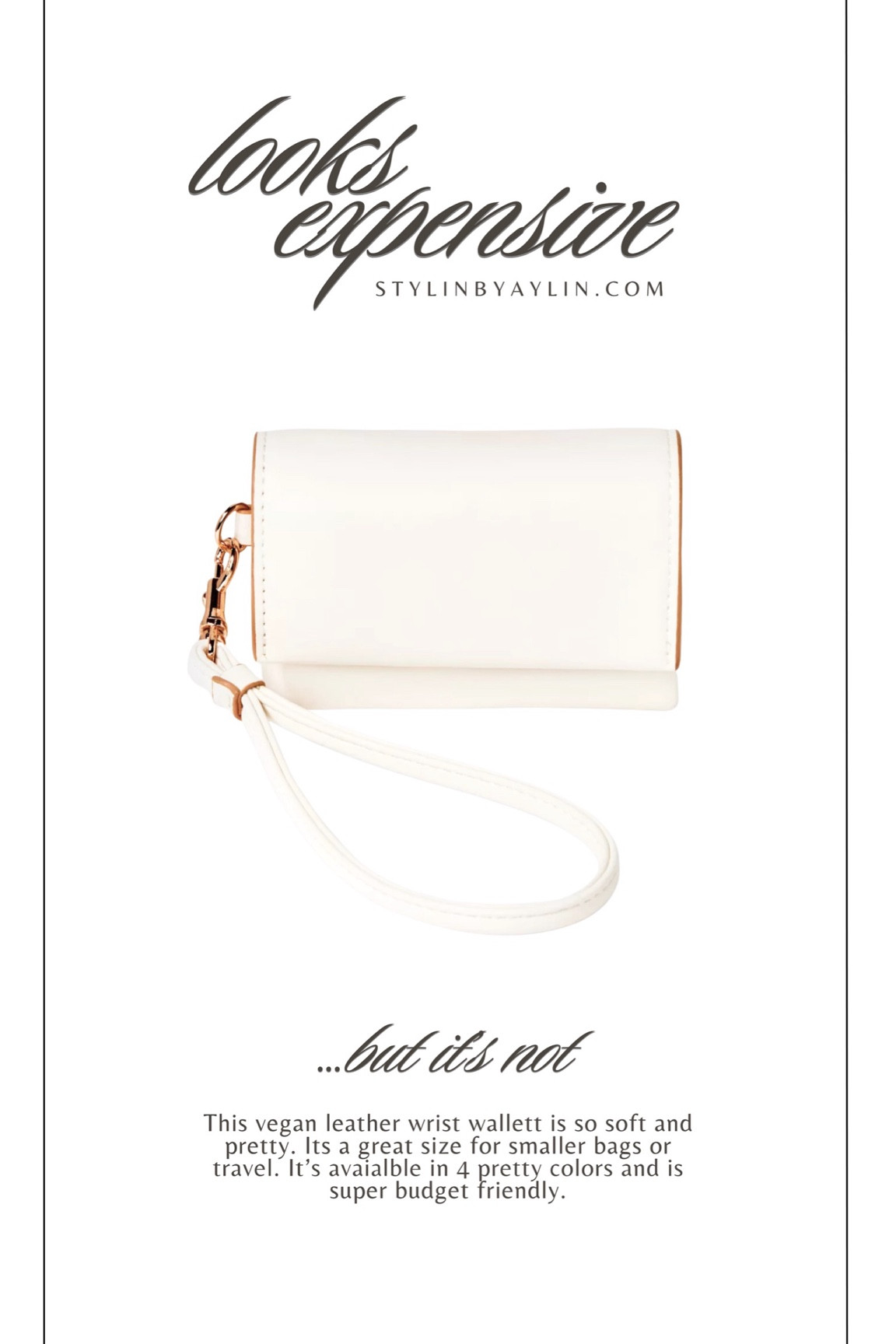 Looks expensive but it's not!
#wristwallet #StylinbyAylin #Aylin

#LTKStyleTip #LTKFindsUnder50 #LTKItBag