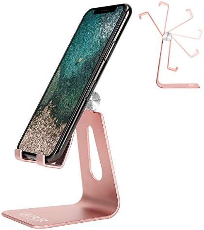 Adjustable Cell Phone Stand, Urmust Phone Stand: Aluminum Cradle, Dock, Holder Compatible with iP... | Amazon (US)
