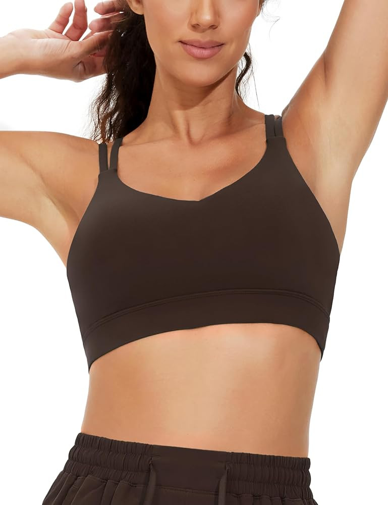 THE GYM PEOPLE Women Wirefree Spaghetti Straps Sports Bra Medium Support | Amazon (US)
