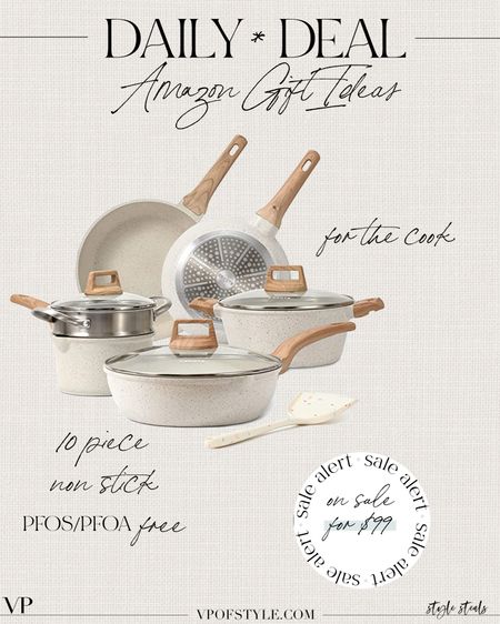 Amazon gift ideas 
Under $100 gift ideas
Gift ideas for the cook
Cookware set 
Nonstick cookware set 
Amazon finds
Amazon kitchen finds 

#LTKGiftGuide #LTKsalealert #LTKunder100