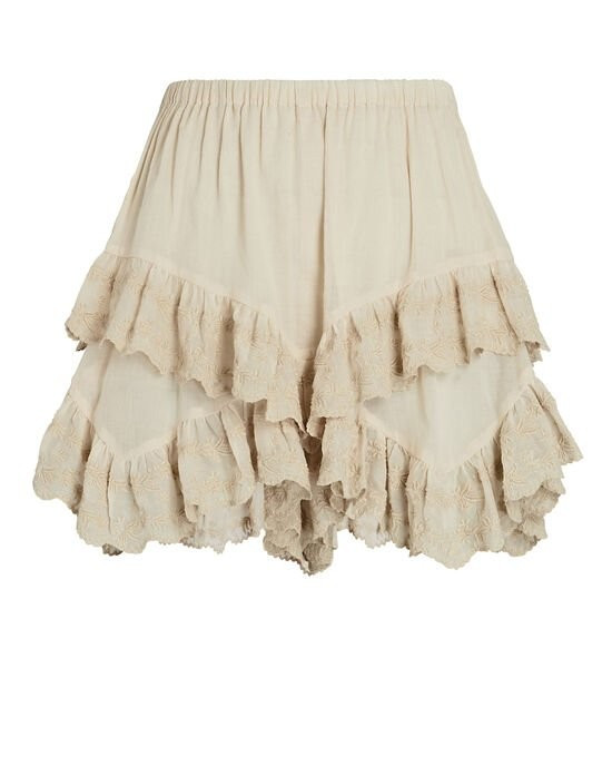 Locadi Ruffle Cotton Shorts | INTERMIX
