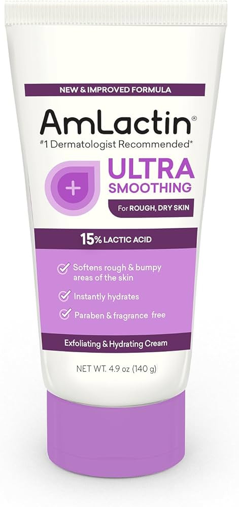 AmLactin Ultra Smoothing - 4.9 oz Body & Hand Cream with 15% Lactic Acid - Exfoliator and Moistur... | Amazon (US)