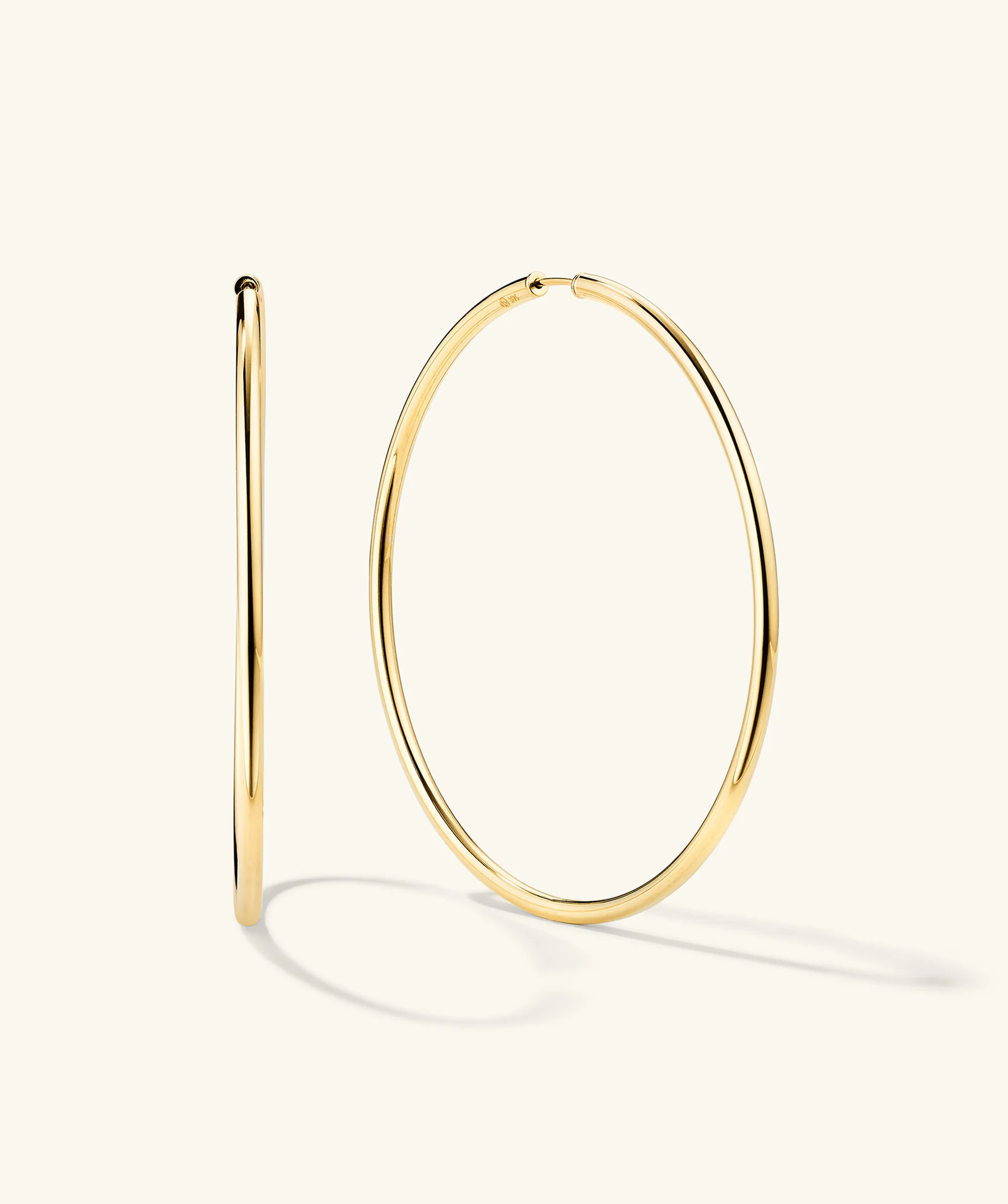 Oversized Thin Hoops | Mejuri Fine Crew