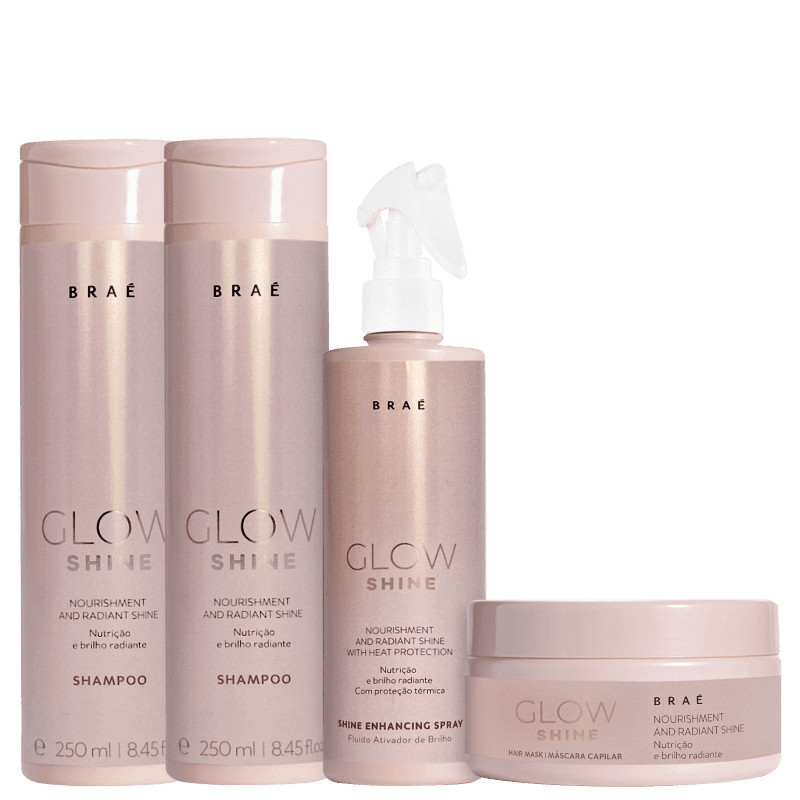 Kit Braé Glow Shine Completo (4 Produtos) | Beleza Na Web (BR)