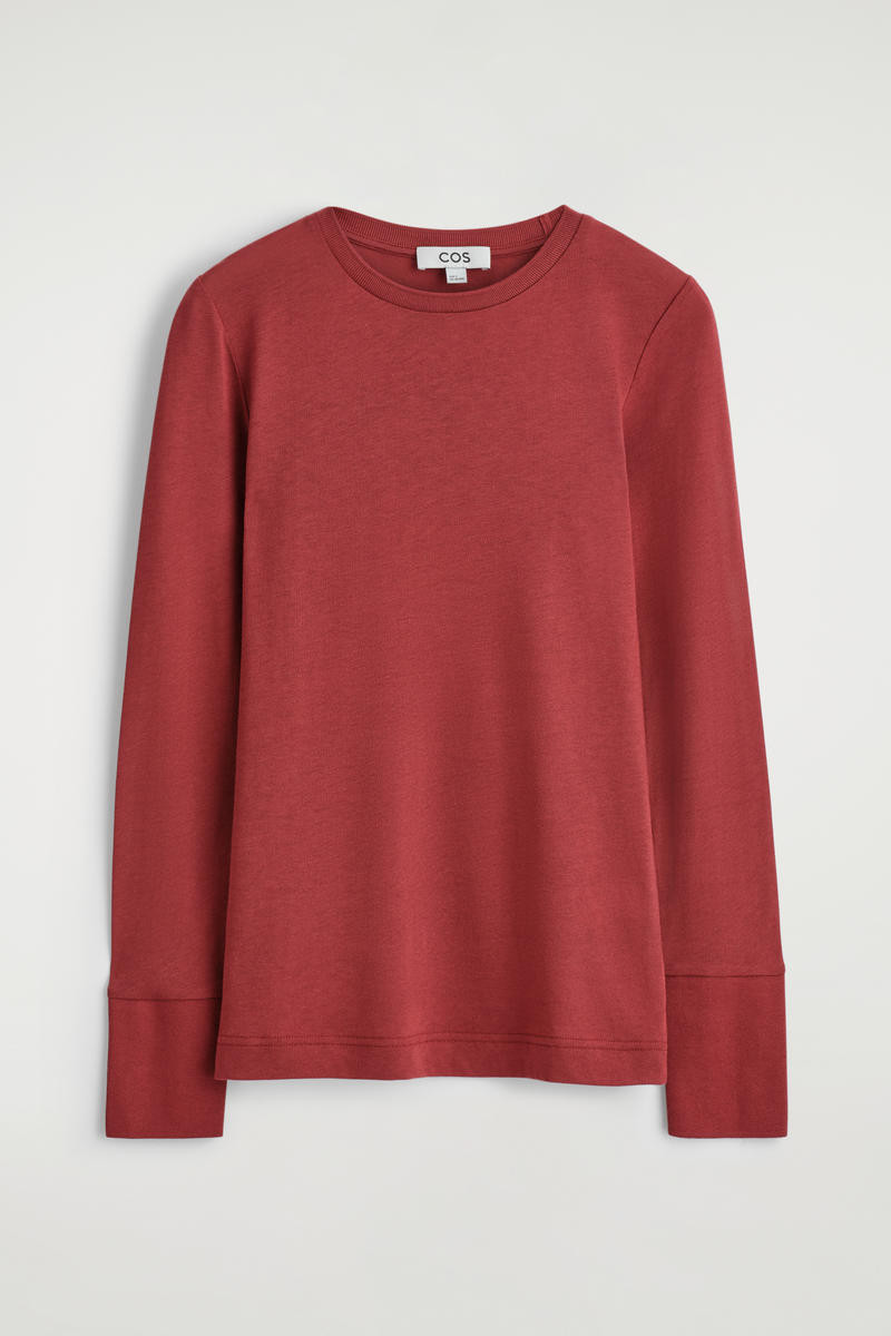 Cotton-Jersey Long-Sleeved Top | COS UK