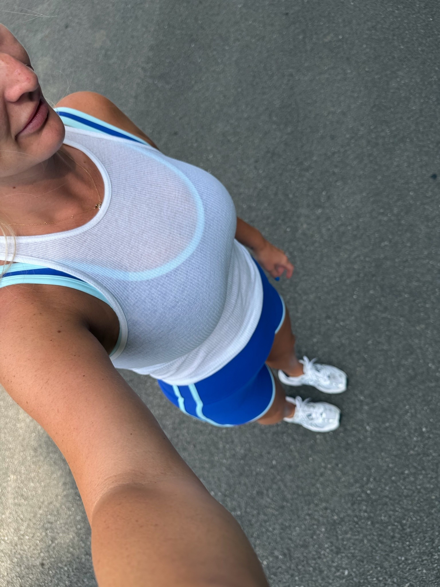 An athleisure set that broke the internet. Great for walking, pilates, etc. The blue is so vibrant and fun!! Plus these little boys tanks are sooo easy to throw on over any set.

#LTKActive