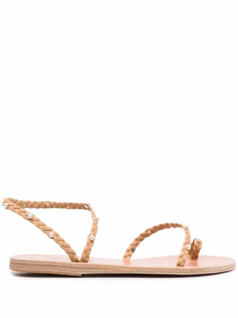 Eleftheria pearl leather sandals | Farfetch Global