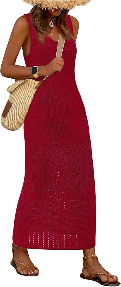 BTFBM Crochet Swimsuit Coverup for Women Summer Spring 2025 Swimwear Bathing Suit Cover Up Beach ... | Amazon (US)