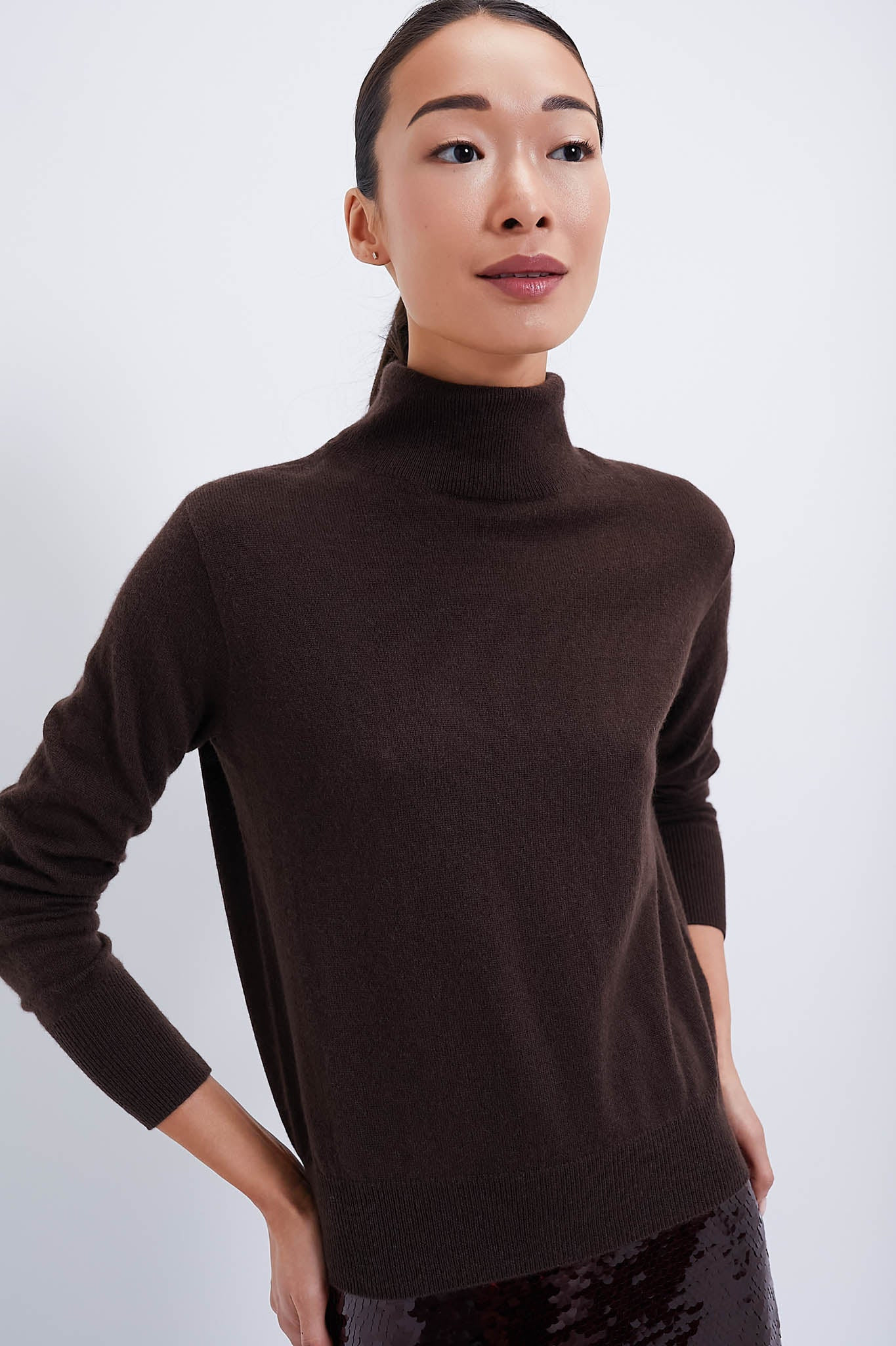 Chocolate Cashmere Turtleneck Sweater | Tuckernuck (US)
