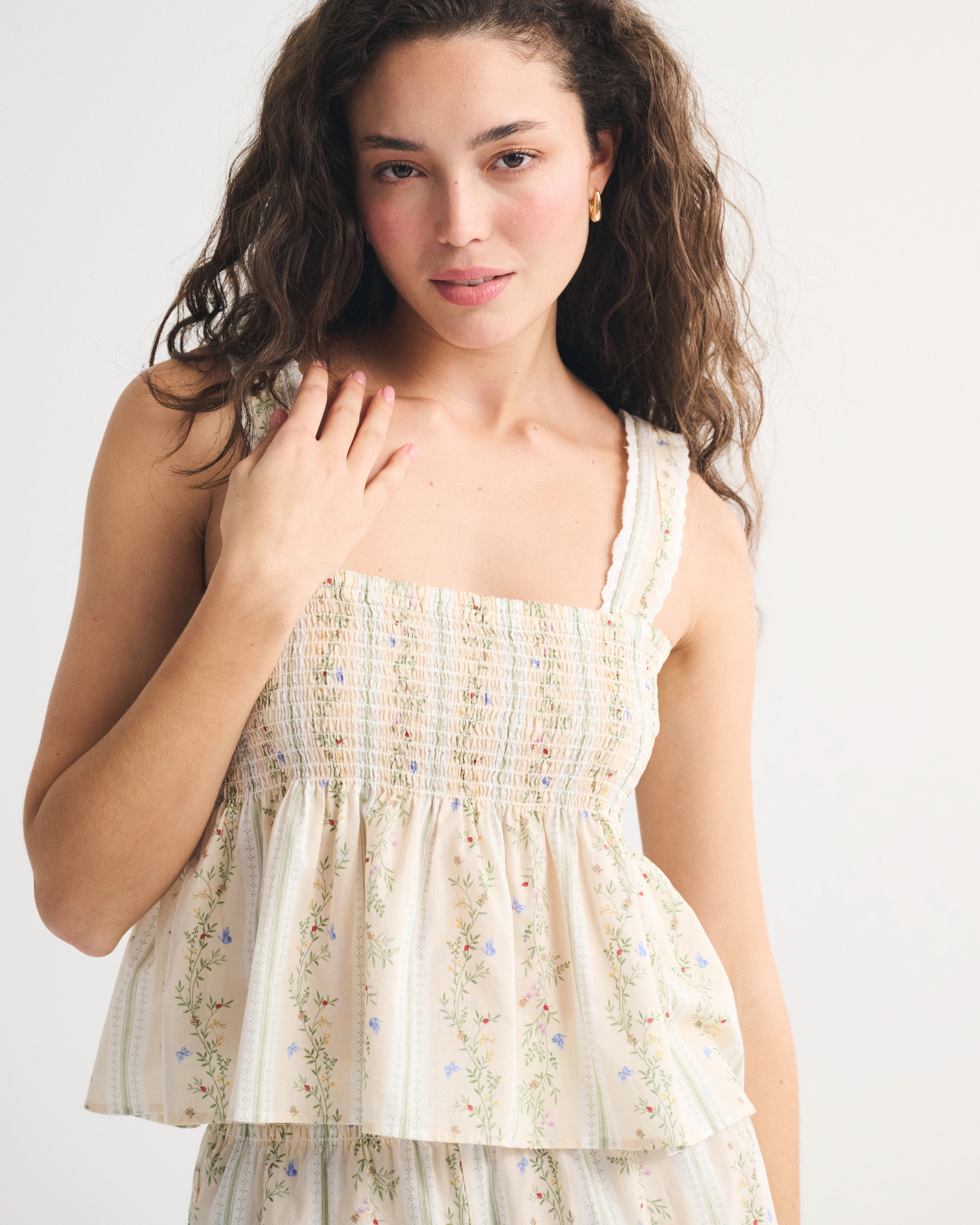 Smocked Sleep Tank | Abercrombie & Fitch (US)