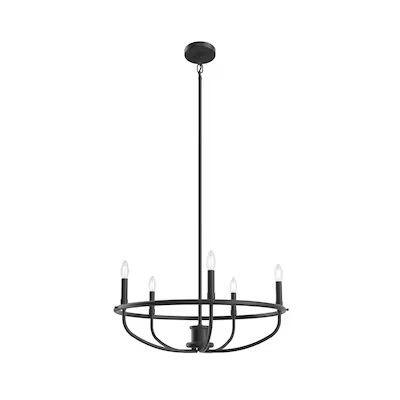 Kichler Bethel 5-Light Black Modern/Contemporary Chandelier Lowes.com | Lowe's