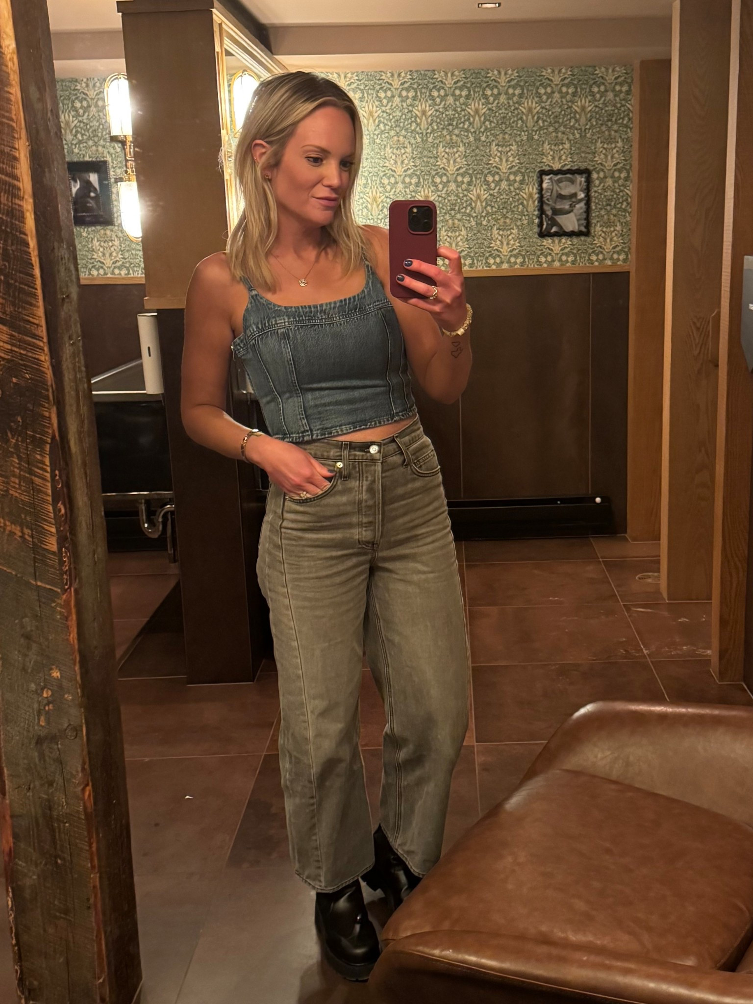 Top is so cute and flattering! Took a M!

#LTKdayinmylife #LTKootd