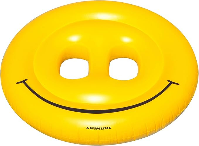 Swimline Smiley Face Pool Float , Yellow | Amazon (US)