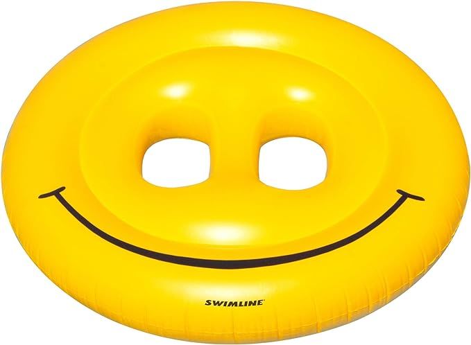 Swimline Smiley Face Pool Float , Yellow | Amazon (US)
