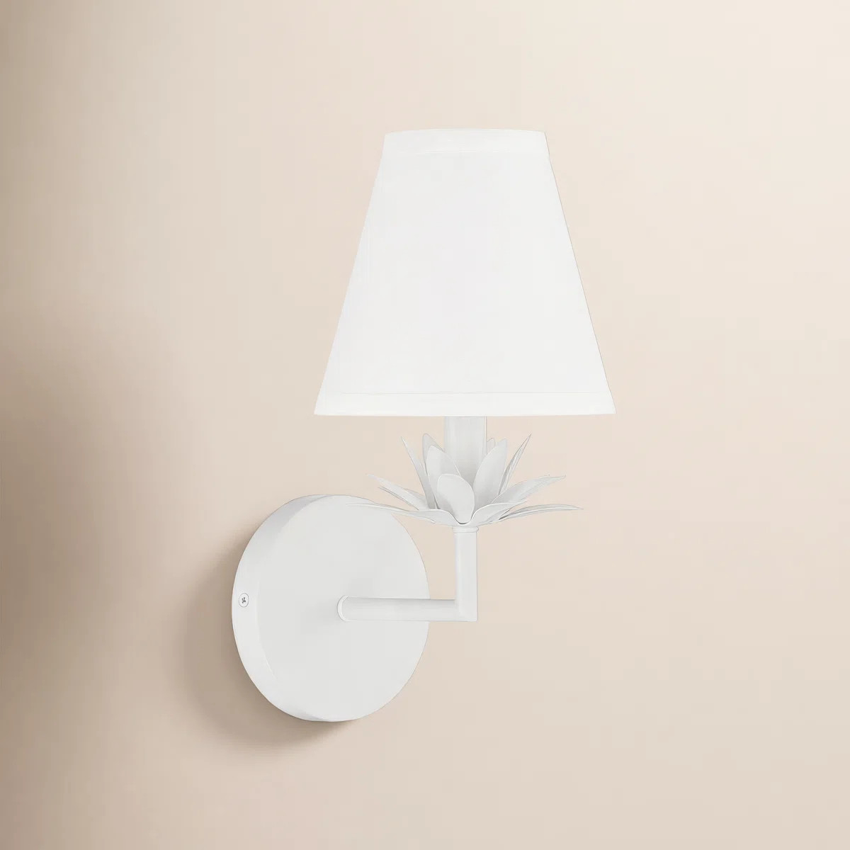 Idalia 1 - Light Dimmable Armed Sconce in White | Wayfair North America