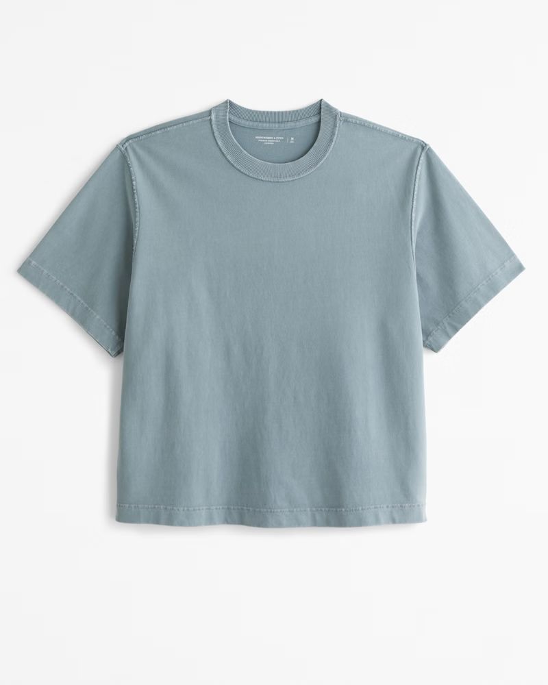 Premium Heavyweight Cropped Tee | Abercrombie & Fitch (US)