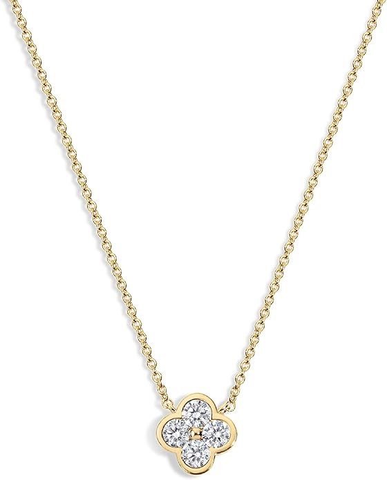 Electric Picks Camilla Clover Necklace - 14kt Gold Plated Necklace for Women, Elegant Dainty Laye... | Amazon (US)