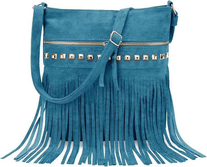 Sunwel Fashion Western Fringe Bag Cowgirl Purse Faux Suede Crossbody Bag with Tassel Country Outf... | Amazon (US)