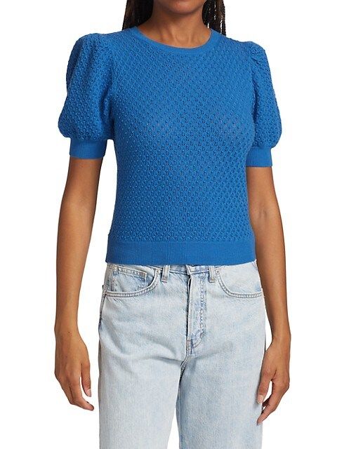 Risa Puff-Sleeve Textured Sweater | Saks Fifth Avenue