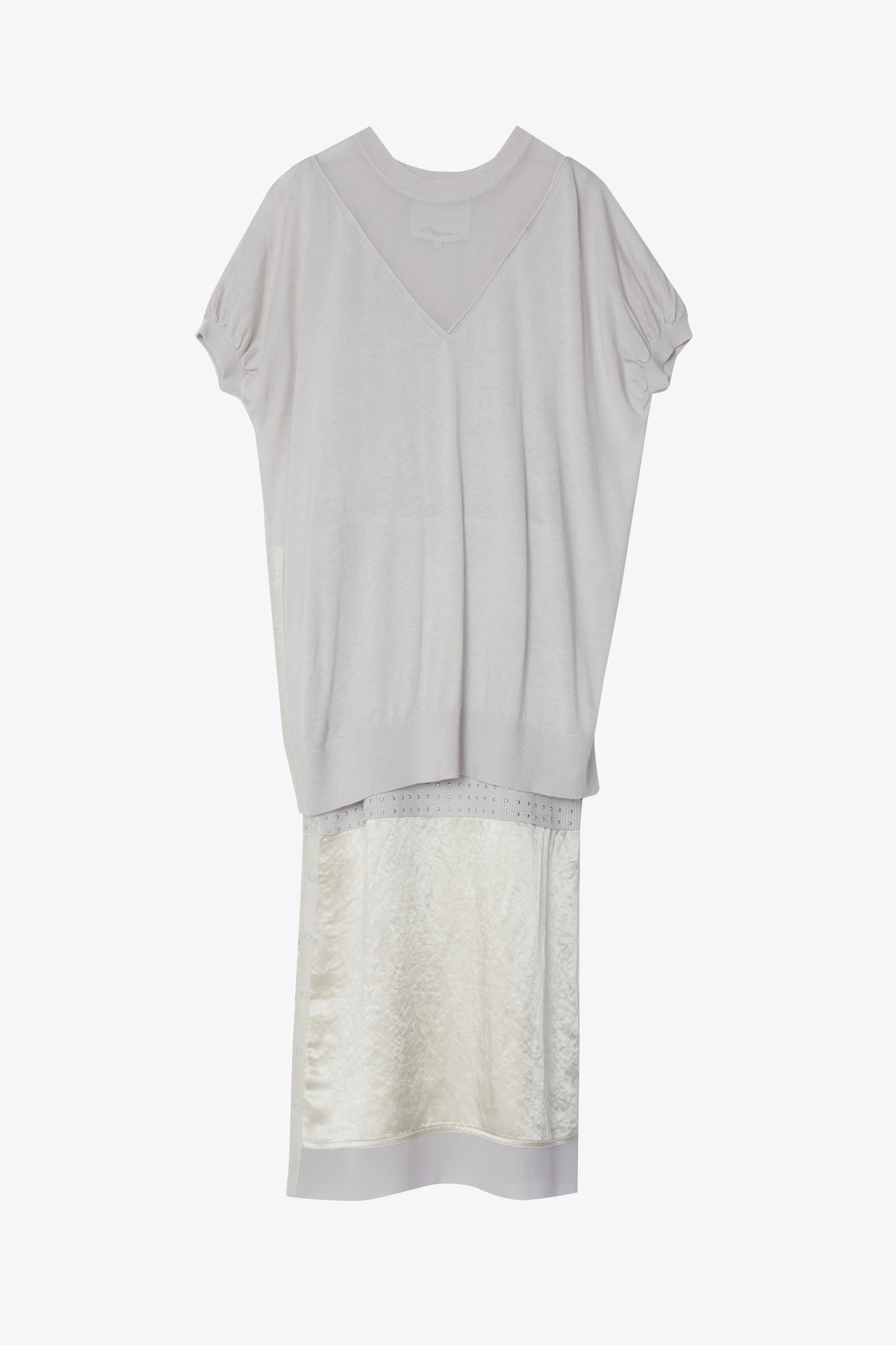 Short Sleeve Multi-Combo Embellished Dress With Snaps | 3.1 Phillip Lim