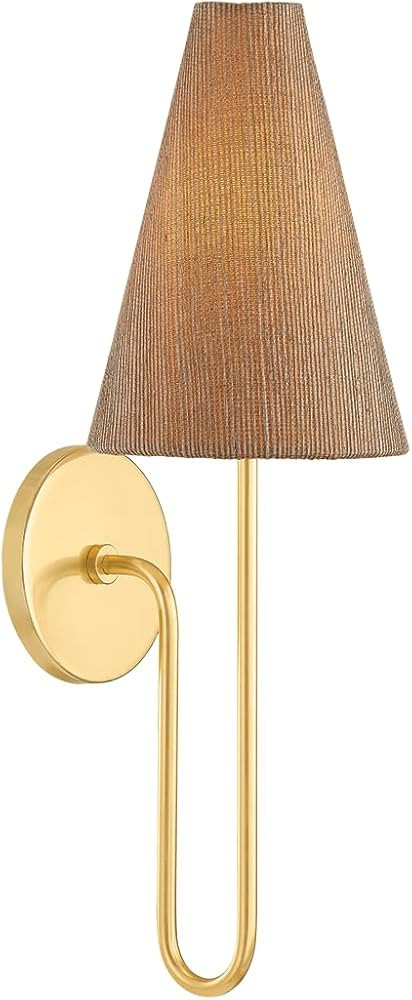 Mitzi H987101-AGB Jessel - 1 Light Wall Sconce 19 inches Tall and 6 inches Wide - Aged Brass | Amazon (US)
