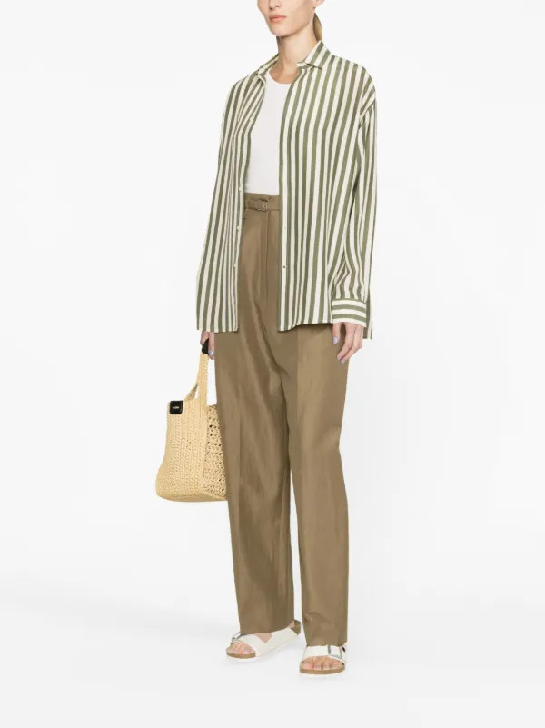 Polo Ralph Lauren Striped Silk Shirt - Farfetch | Farfetch Global