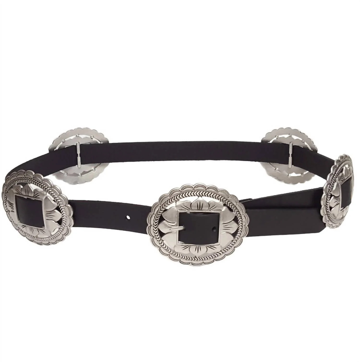 Women's Kaufman Concho Belt In Black | Shop Simon