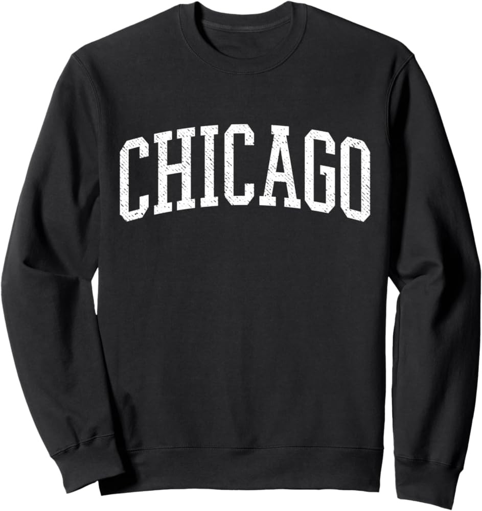 Varsity Distressed Chicago Sweatshirt | Amazon (US)