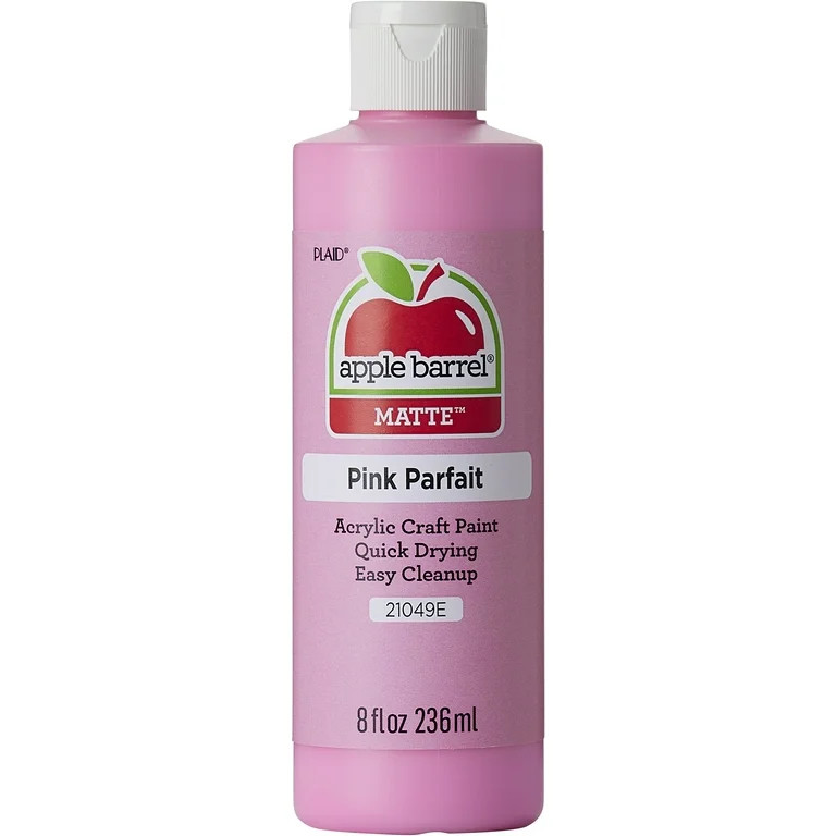 Apple Barrel Acrylic Craft Paint, Matte Finish, Pink Parfait, 8 fl oz | Walmart (US)