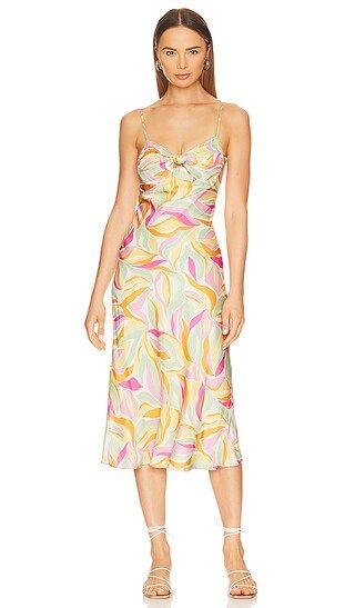 Mariela Dress in Mustard & Pink Floral | Revolve Clothing (Global)