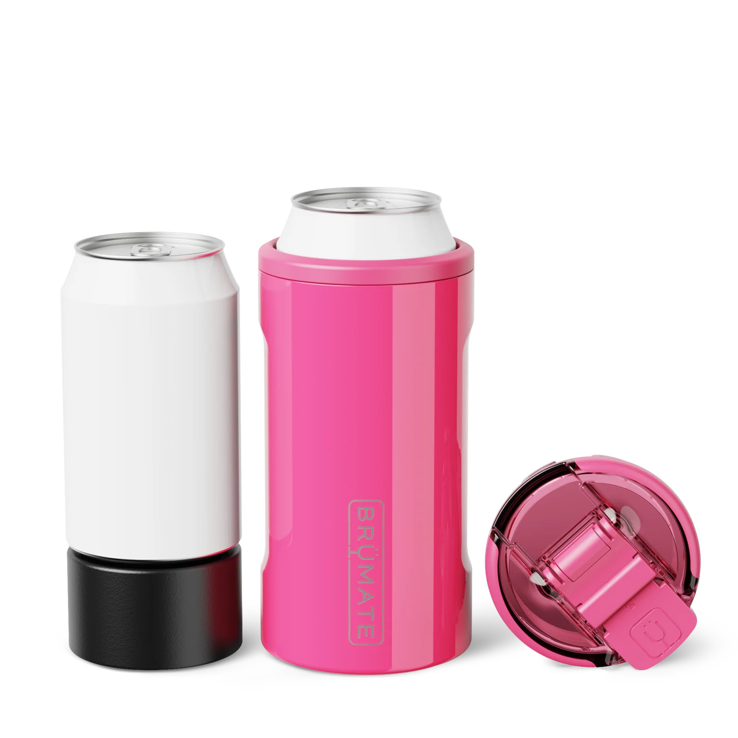 Hopsulator Trio | Neon Pink 12/16oz Can Cooler | BrüMate | Brumate